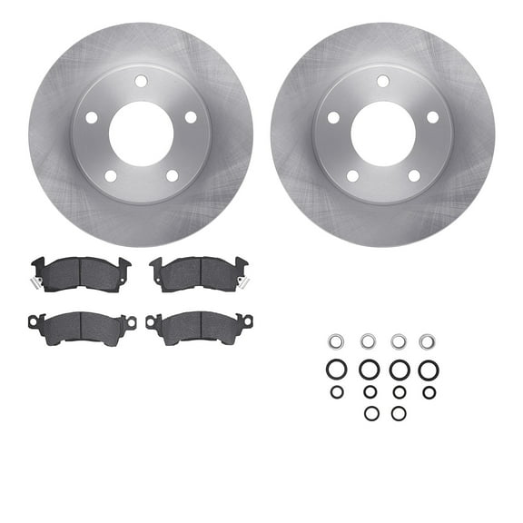 Dynamic Friction Company Rear Brake Rotors with 5000 Advanced Brake Pads includes Hardware 6512-46074