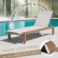 thumbnail image 2 of FHVIT Upgraded Triangular Aluminum Chaise Lounge Chair Outdoor, Quick Assembly Patio Lounge Chair with 5 Adjustable Backrest for Outside Beach Lawn Nature Wood, 2 of 9