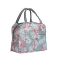 thumbnail image 1 of ZHAOCHENG Bolsa de almuerzo aislada (flamenco), bolsa de almuerzo de oficina, bolsa de almuerzo aislada, bolsa de picnic, bolsa de lona impermeable aislada para mujeres, hombres, escolares y niñas tra, 1 of 5