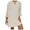 Gray, variant on Hvot&aat Women's Cotton Linen Casual Plus Size Fall Dress Beach Vacation V Neck Long Sleeve Loose Cotton Linen Dresses
