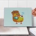 thumbnail image 2 of Cartoon Cutting Board, Private Detective Duckling Character with a Magnifying Glass Sherlock, Decorative Tempered Glass Cutting and Serving Board, Small Size, Multicolor, by Ambesonne, 2 of 5