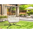 thumbnail image 7 of FKS LIFE Outdoor Indoor Double Hanging Egg Chair Swing With Stand Canopy Cushion for Patio Garden Bedroom Living Room Max 680lbs, 7 of 7