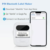 Mini Bluetooth Printer Compatible with Android and iOS Phone Bill Labeling Office Cable Retail Tag Barcode P50 Maker Machine