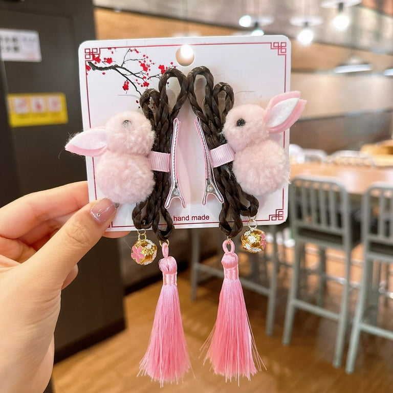 Honrane 1 Pair Children Headdress Chinese Style Tassel