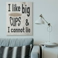 thumbnail image 2 of Stupell Industries Big Cups Funny Word Kitchen Dining Room Paint Textured Design Super Canvas Wall Art by Daphne Polselli, 2 of 6