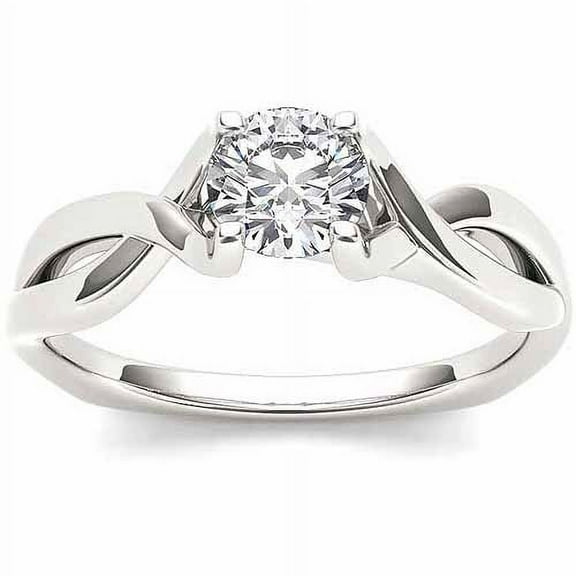 1/2 Carat T.W. Diamond Solitaire 14kt White Gold Engagement Ring
