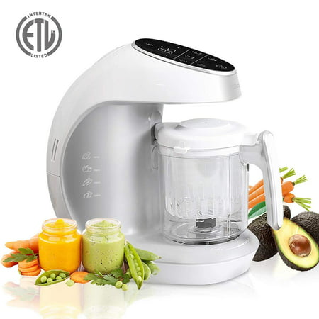 TCBunny 5 in 1 Baby Food Maker | Baby Food Steamer Processor Blender Grinder - Healthy Homemade Baby Food in Minutes | Self Cleans | Touch Screen (Best Small Blender For Baby Food)