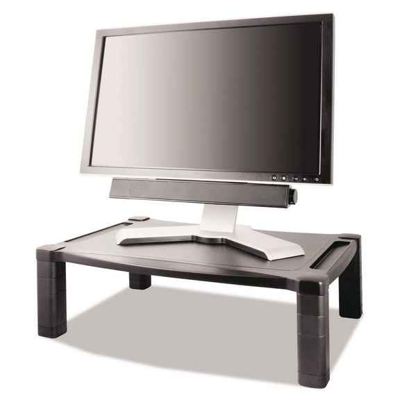 Kantek Extra Wide Adjstbl Monitor Laptop Stand 20inx13in Single 60lb Capacity