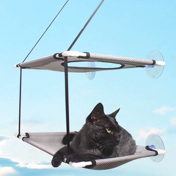Cama Tipo Hamaca Con Ventana Para Gatos Resistente, Asiento Tipo Hamaca Con Ventana Para Gatos Suave De Doble Capa, Fácil Instalación Para Balcón, Liviano Y Portátil Para Que