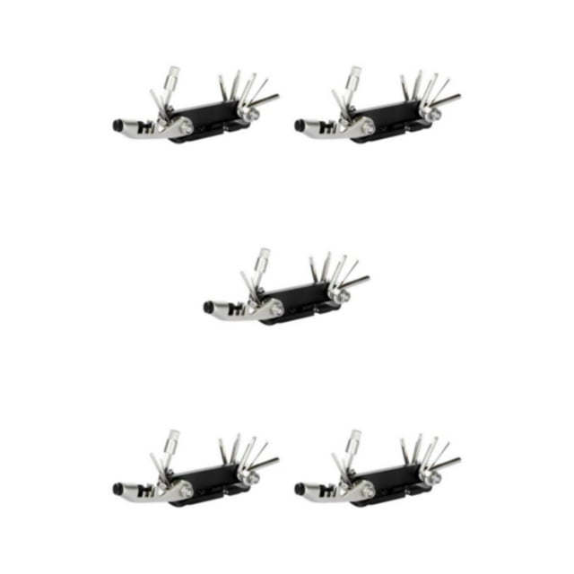 Transemion Bike Repairing 15 In 1 Cycling Mechanic Repair Tool with Screwdriver Chain Rivet Extractor Lightweight Socket Wrench Black 5PCS