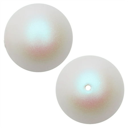 White Rice Pearl Swarovski Crystal - Swarovski Crystal, #5810 Round Faux Pearl Beads 8mm, 25 Pieces, Pearlescent White