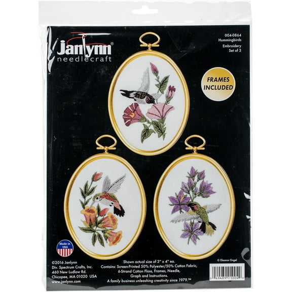 Janlynn 004-0864 Hummingbirds Cross Stitch Supplies