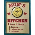 thumbnail image 1 of AE Wholesale 10018145 Moms Kitchen Wood Sign with Clock, 1 of 1