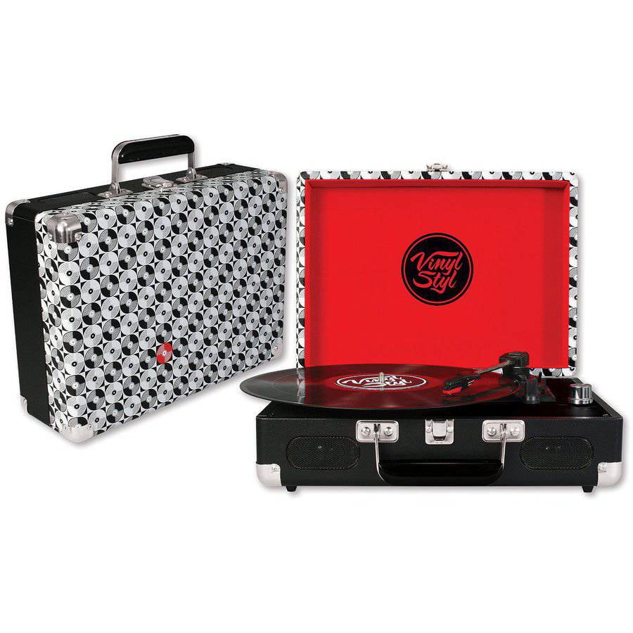 Vinyl Styl Groove Portable Turntable, Records