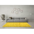 thumbnail image 3 of Ahgly Company Indoor Square Abstract Yellow Contemporary Area Rugs, 3' Square, 3 of 4