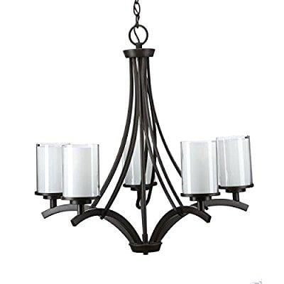 Hampton Bay Mayport Collection 5 Light Hanging Brushed Nickel Hampton Bay 5 Light Oil Rubbed Bronze Ceiling Chandelier