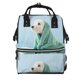 thumbnail image 1 of Disketp Dog Wrapped in Towel Mochila de Pañales de Gran Capacidad con Múltiples Bolsillos, Mochila de Viaje Multifuncional para Bebé, Unisex, Moderna y Resistente, 1 of 6