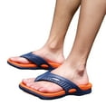 thumbnail image 4 of Mens Slippers,Men Summer Flip Flop Sandals Arch Support Beach Footwear for Casual Outdoor,Slippers for Men,Orange,11, 4 of 9
