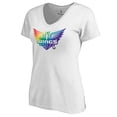 thumbnail image 2 of Women's White Dallas Wings Team Pride V-Neck T-Shirt, 2 of 3