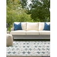 thumbnail image 3 of Rugs.com Outdoor Lattice Collection Rug – 8 Ft Square Ivory Flatweave Rug Perfect For Living Rooms, Kitchens, Entryways, 3 of 8