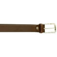 thumbnail image 2 of Pierre Cardin Brown Classic Square Silver D-Ring Adjustable Belt Adjustable Mens Belt-38 for Mens, 2 of 4
