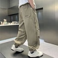 thumbnail image 4 of SJLDQY Joggers for Boys Summer Lightweight Breathable Sweatpants Elastic Waist Drawstring Casual Trousers with Pockets, 4 of 4