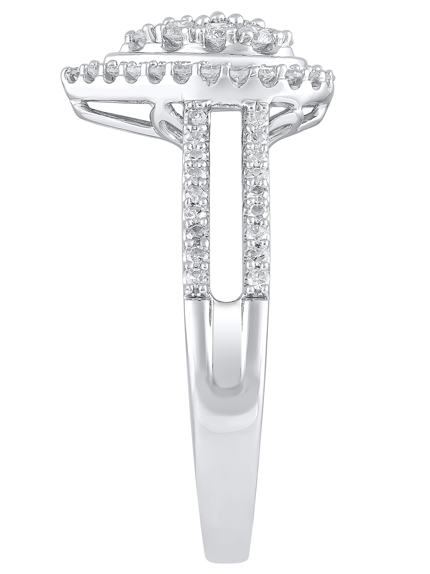 Brilliance Fine Jewelry Composite Diamond Engagement Ring 1/2 ct Sterling Silver