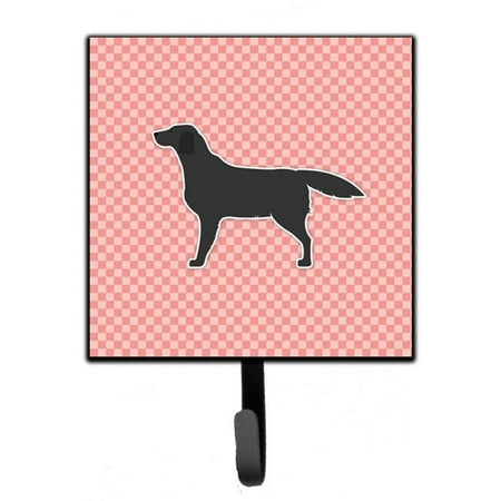 

Black Labrador Retriever Checkerboard Pink Leash or Key Holder