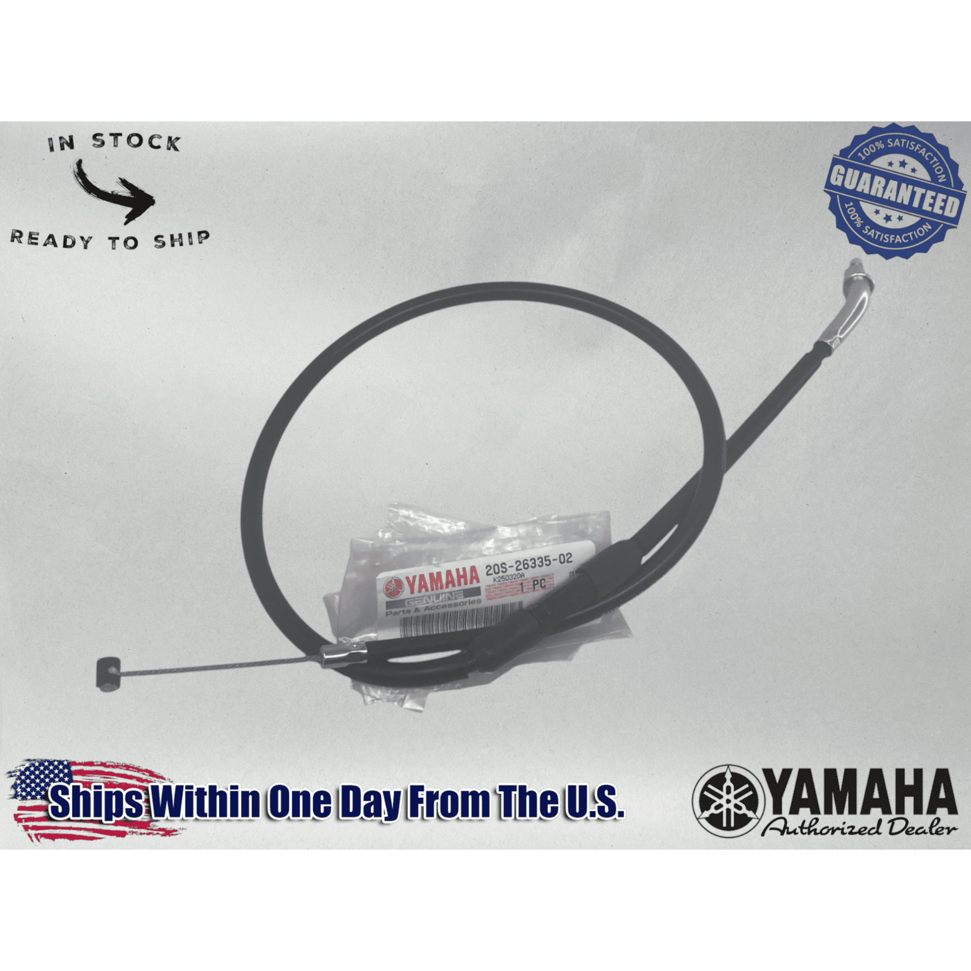 Yamaha Genuine OEM 2009-17 FZ6R FZ 6R LH CLUTCH CABLE ASSEMBLY 20S-26335-02-00