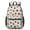 French Bulldog and Anchor Cream, variant on Dachshund and Heart Beige Pattern 17" Waterproof Oxford School Backpacks for Teens, S-Shape Padded Straps, for School, Travel, Hiking, Camping