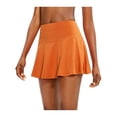 thumbnail image 2 of Athletic Skort Skirts for Women High Waisted Pleated Athletic Skort with 4 Pockets, Tennis Golf Running Casual Wear Orange XXS, 2 of 8