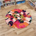 thumbnail image 2 of Tufted Rug 7X7, Floral Carpet, Area Rugs, Bedroom, Living room, Tufted Wool, 2 of 6