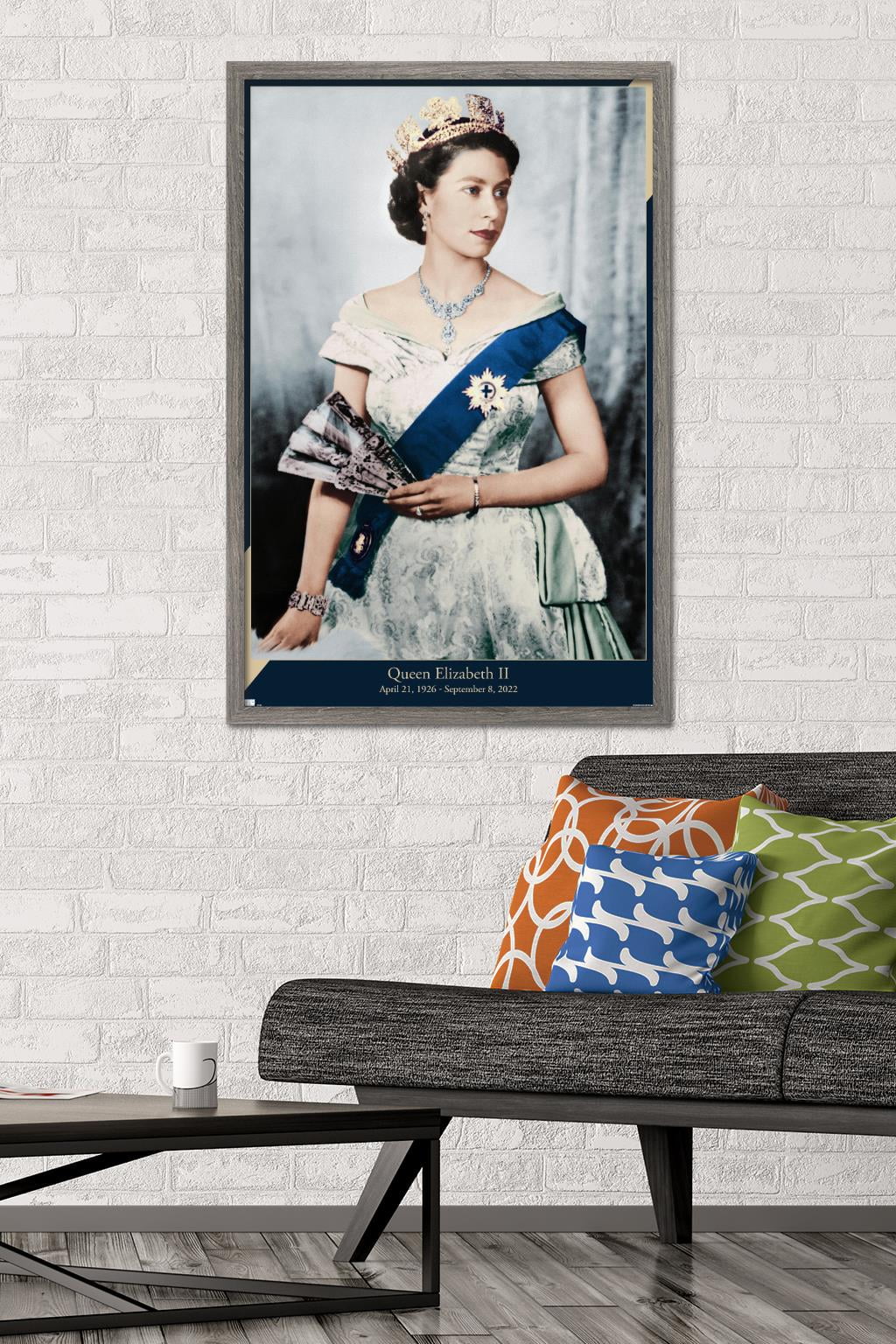 Queen Elizabeth II - Queen Wall Poster, 22.375" x 34" Framed