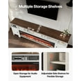 thumbnail image 6 of White Farmhouse Entertainment Center with 60" Fireplace & Drawers, TV Stand for TVs up to 100 Inches, Remote Controlled Electric Fireplace TV Cabinet, 6 of 11