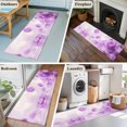 thumbnail image 5 of 2'x6' Rug Runners for Hallways Kitchen, Purple Rose Fantasy Non Slip Entryway Beside Floor Carpet Runner, Elegance Floral Romantic Reflection Washable Laundry Room Bedroom Throw Rugs Mat, 5 of 8