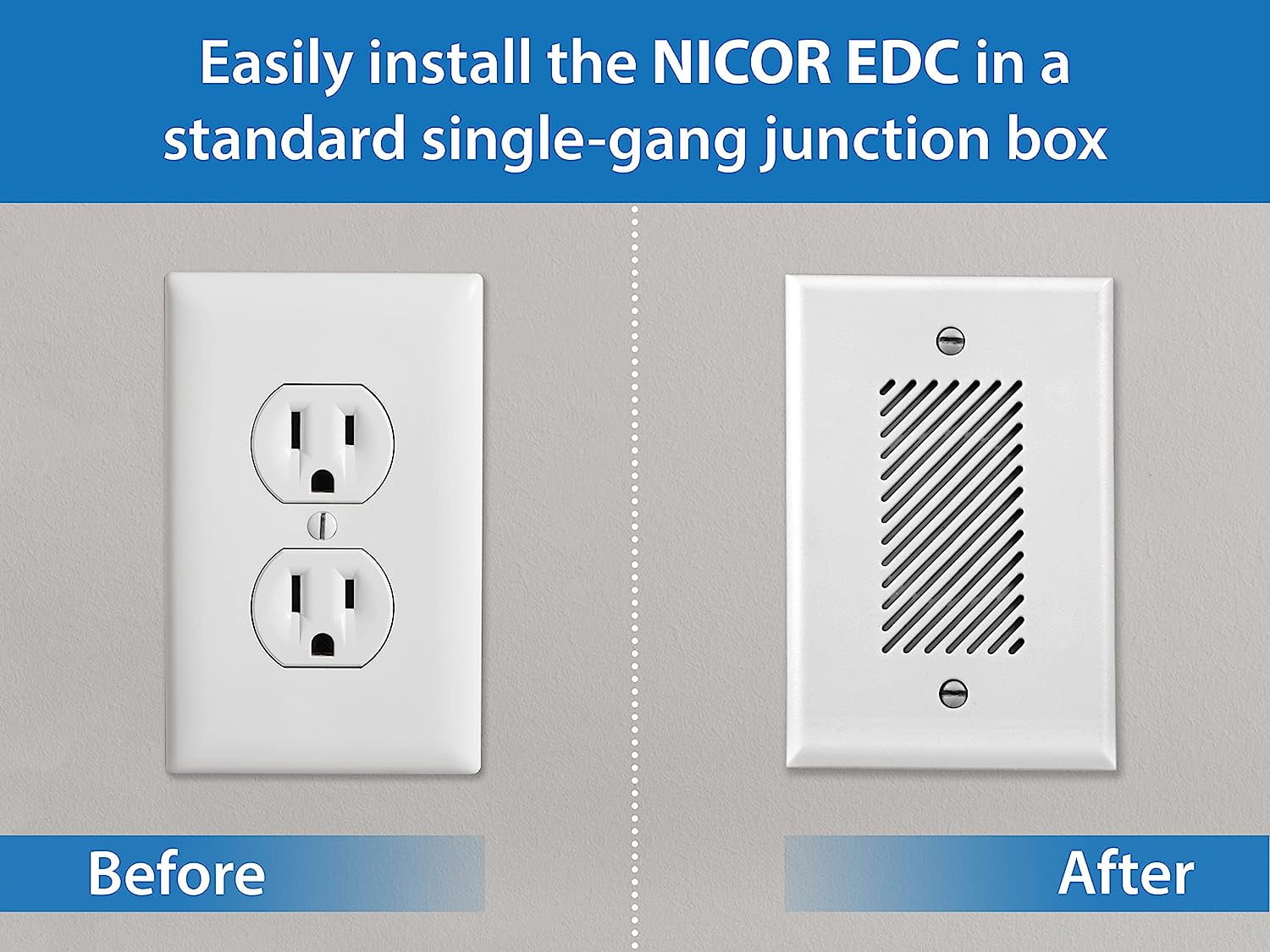 Nicor 19316 - 4" Nicor Matte White Electronic Door Chime (EDC1120WH1)