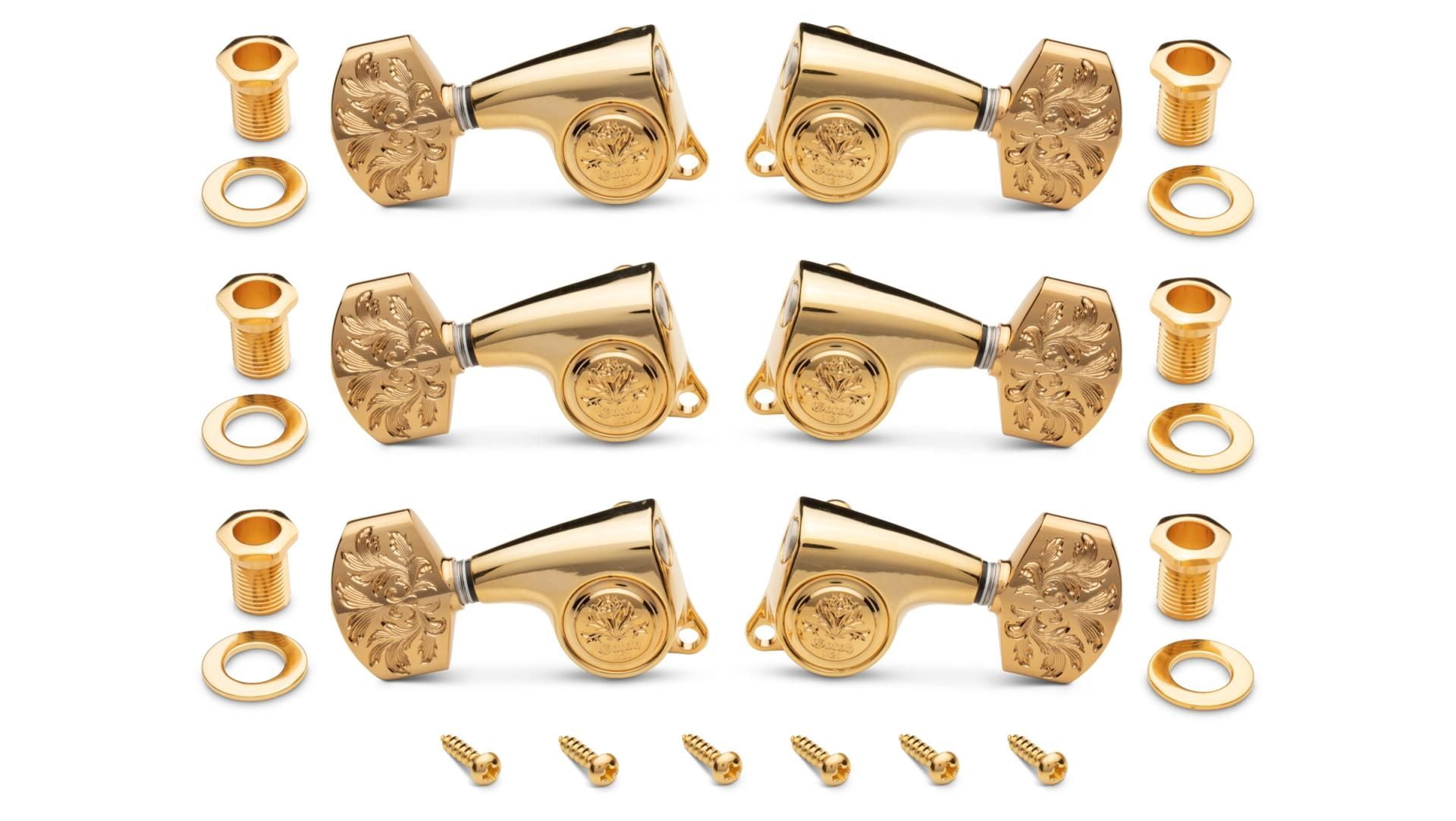 Taylor Gotoh Luxury Guitar Tuners - Polished Gold, #121DLXPG