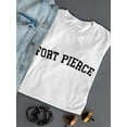 thumbnail image 3 of Fort Pierce Black Text  Women White T-Shirt, Female Large, 3 of 4
