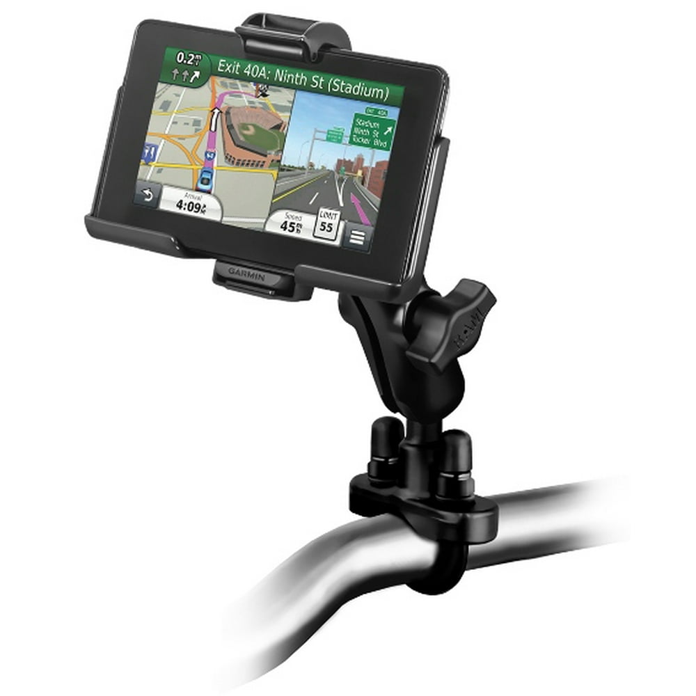 RAM Heavy Duty Rail Bike Motorcycle Mount for Gps Garmin nuvi 3550LM