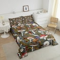 thumbnail image 2 of Erosebridal Hippie Mushroom Bedding Set Queen Brown Red Natural Fungus Comforter Set, Purple Mushrooms Down Comforter Grey Bedding Comforter Sets, Watercolor Botanical Plants Duvet Insert Lightweight, 2 of 5