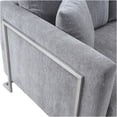 thumbnail image 6 of JERFIT Modern Gray Fabric Sofa Couch with Stainless Steel Legs for Living Room, 4-Seater, 6 of 7
