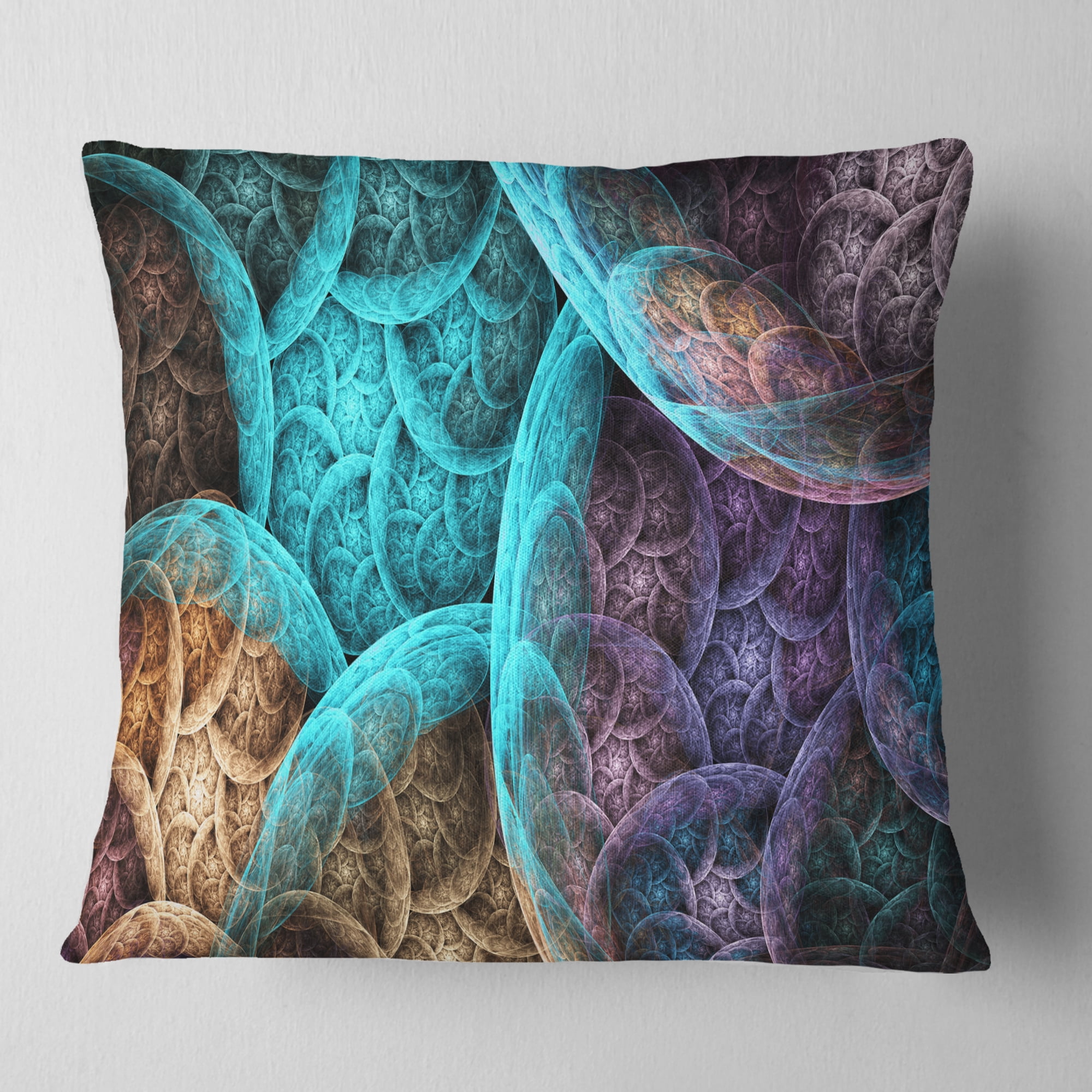 Designart Colorful Dramatic Clouds - Abstract Throw Pillow - 18x18