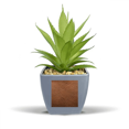 thumbnail image 1 of Brown Leather  Design Fake Pineapple Flower Pot Vase Mini Decor, 1 of 3