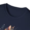 thumbnail image 4 of Floral Cat, Gildan Unisex Softstyle T-Shirt, Moon Cat Graphic Tee, S-3XL, 4 of 5
