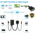 thumbnail image 5 of VGA To HDMI Converter 1080P HD Adapter With Audio Cable For HDTV PC Laptop TV, 5 of 7