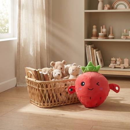 Kiddiway Beat Parent Child Piano Plush - Interactive Music Plush Toy Set Sound Activated Baby Musical Toy Strawberry Cute Plushies for Toddlers C