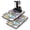 White-719, variant on Small Floral Coffee Bar Mat, Absorbent Vintage Dish Drying Pad, Botanical Kitchen Counter Protector