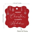 thumbnail image 7 of Inkdotpot Pack Of 50 Real Silver Foil Bracket Shape Paper Tags Merry Christmas & Happy Text Favor Hang Tags, 7 of 7
