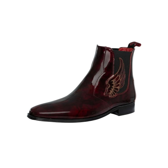 Wing Leather Chelsea Boots, Red