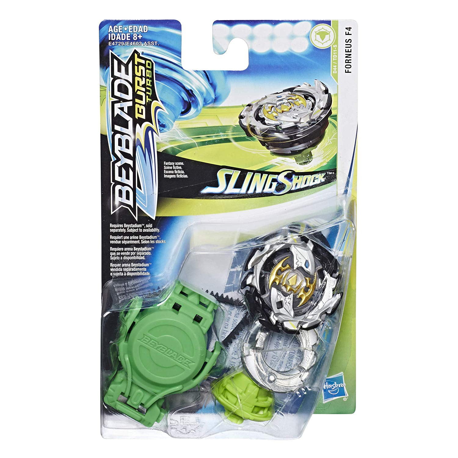 beyblade burst turbo slingshock starter pack forneus f4 top and launcher